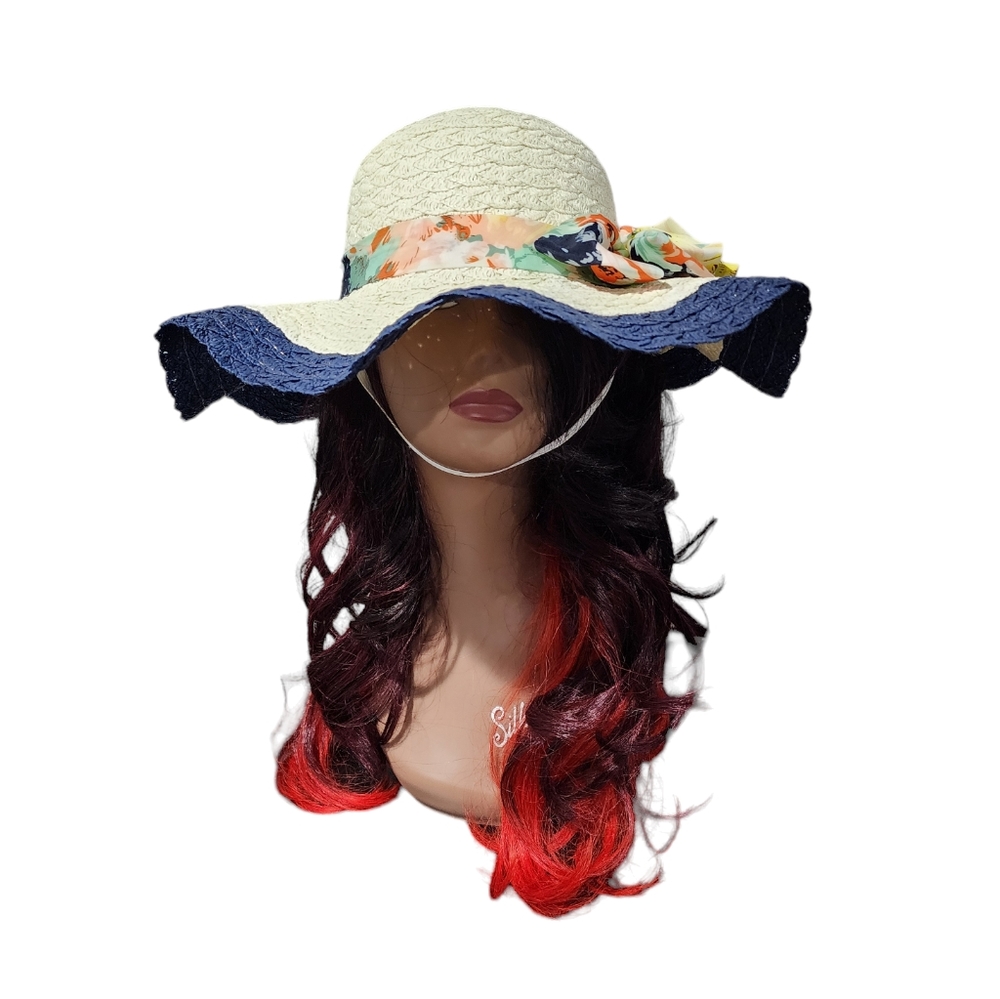 Floral Sun Hat White